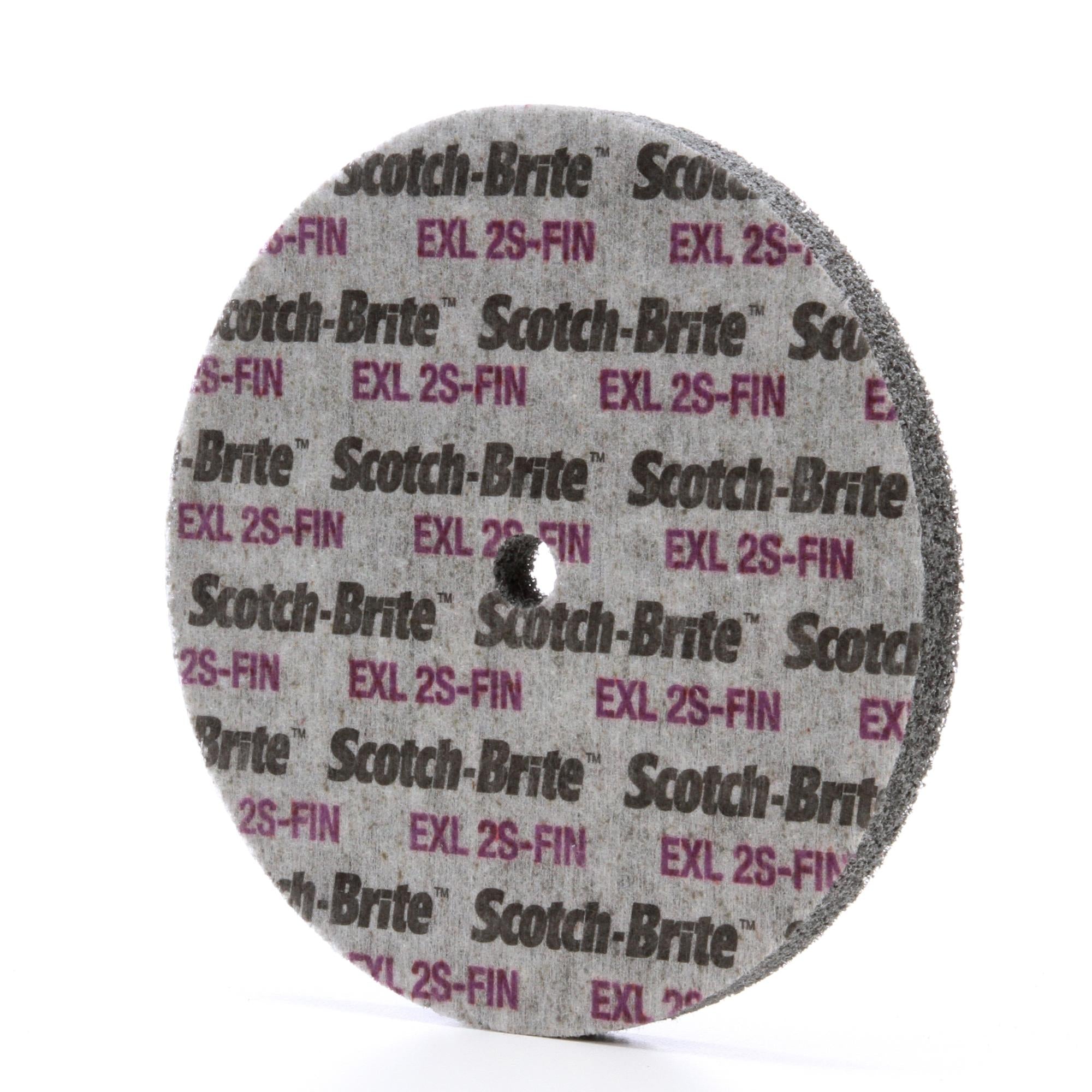 Scotch-Brite EXL Unitized Wheel, XL-UW, 2S Fine, 6 in x 1/2 in x 1/2in