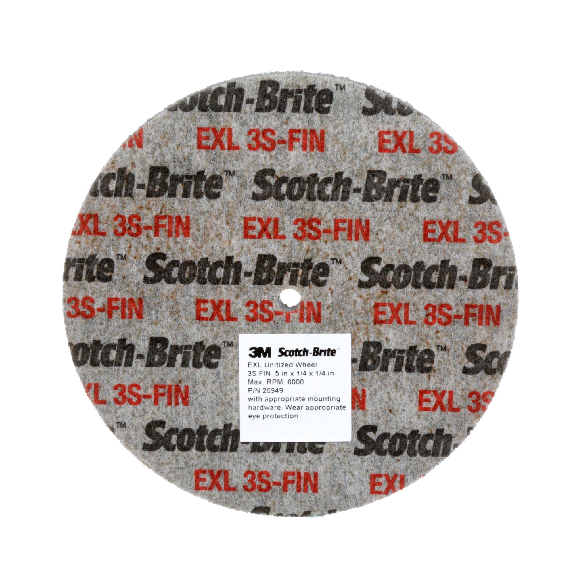 Scotch-Brite EXL Unitized Wheel, XL-UW, 3S Fine, 3 in x 1/4 in x 1/4in Discount