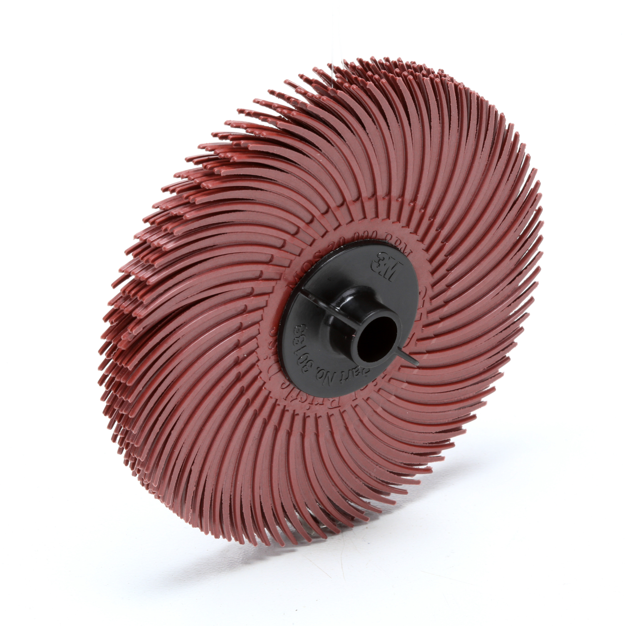Scotch-Brite Radial Bristle Disc, 3 in x 3/8 in 220, 40/Carton
