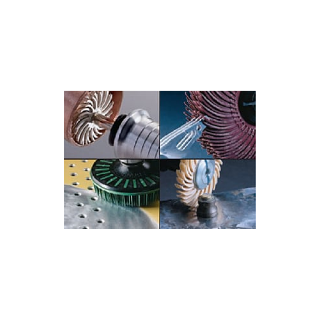 Scotch-Brite Radial Bristle Brush, 8 in x 1 in x 1-1/4 in 50 withFlange Supply