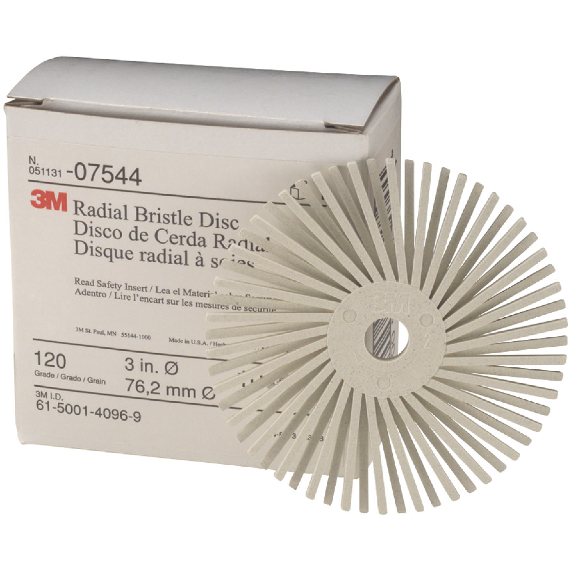 Scotch-Brite Radial Bristle Disc, RB-ZB, 120, 3 in x 3/8 in, 10/Carton Online Hot Sale